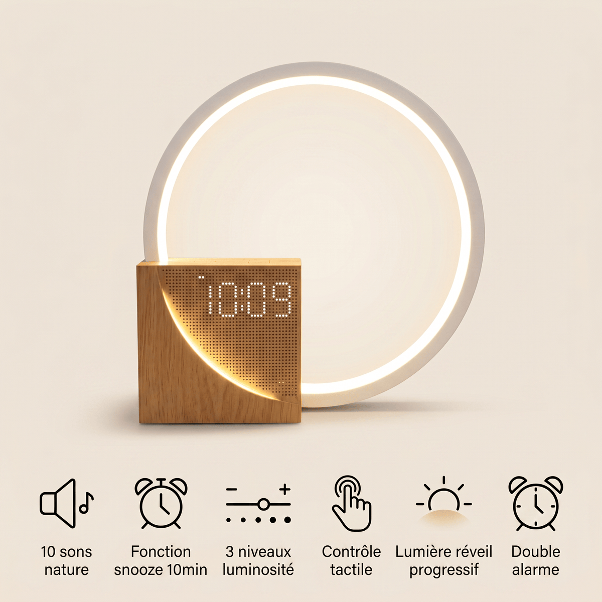 Veilleuse lampe réveil tactile Les Petites Loupiotes