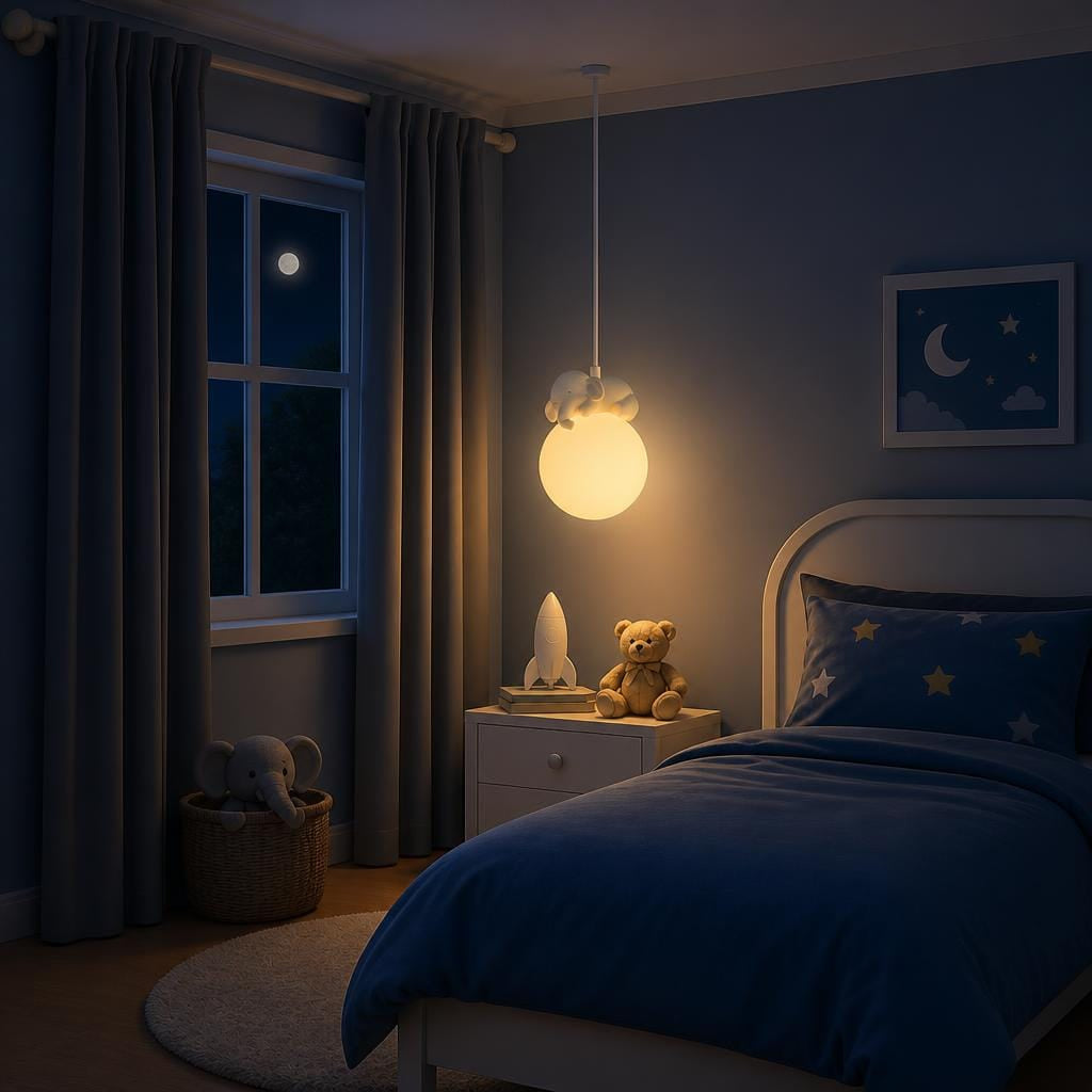 Veilleuse lampe suspension éléphant LED Les Petites Loupiotes