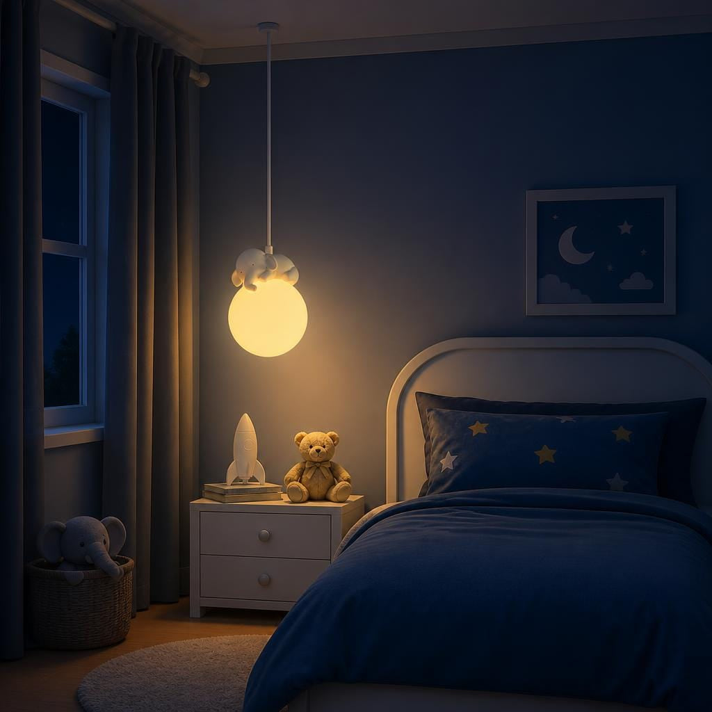 Veilleuse lampe suspension éléphant LED Les Petites Loupiotes