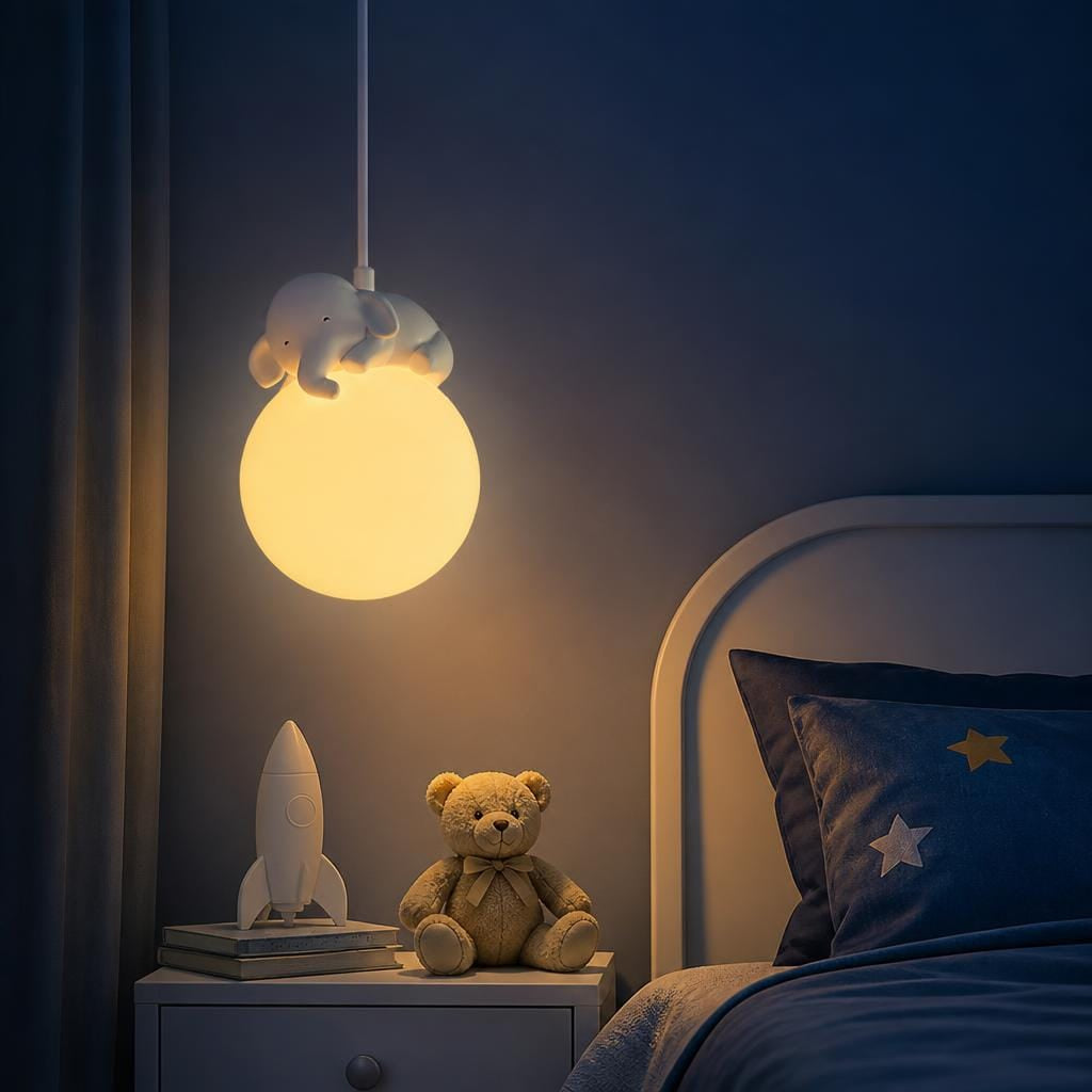 Veilleuse lampe suspension éléphant LED Les Petites Loupiotes