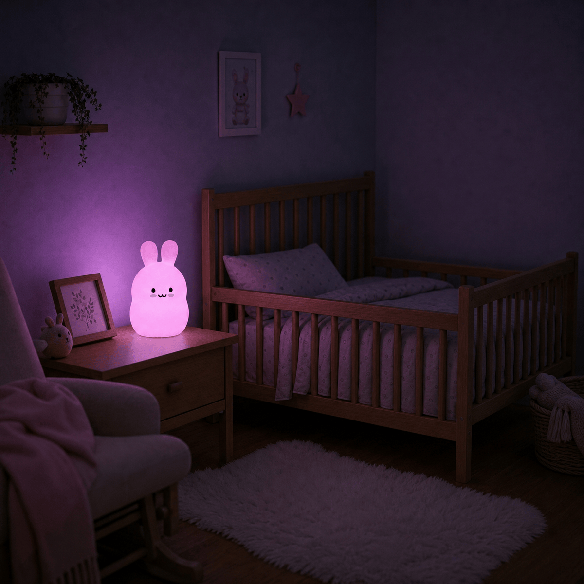 Veilleuse lapin lampe de chevet LED Les Petites Loupiotes