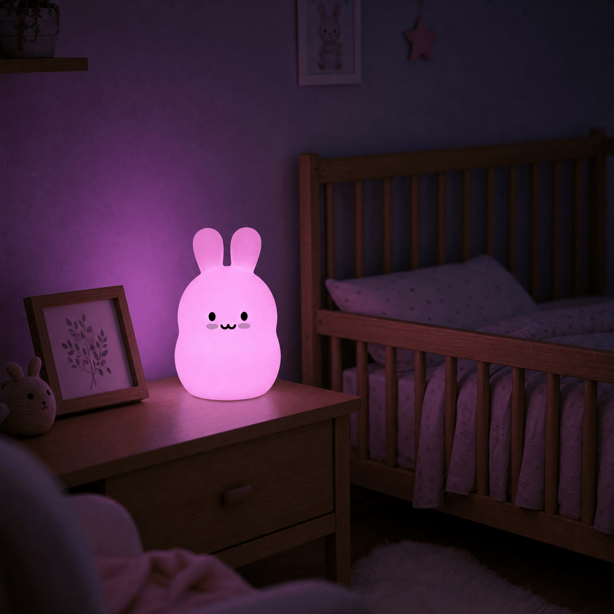 Veilleuse lapin lampe de chevet LED Les Petites Loupiotes