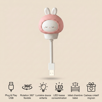Veilleuse lapin USB rechargeable LED Les Petites Loupiotes