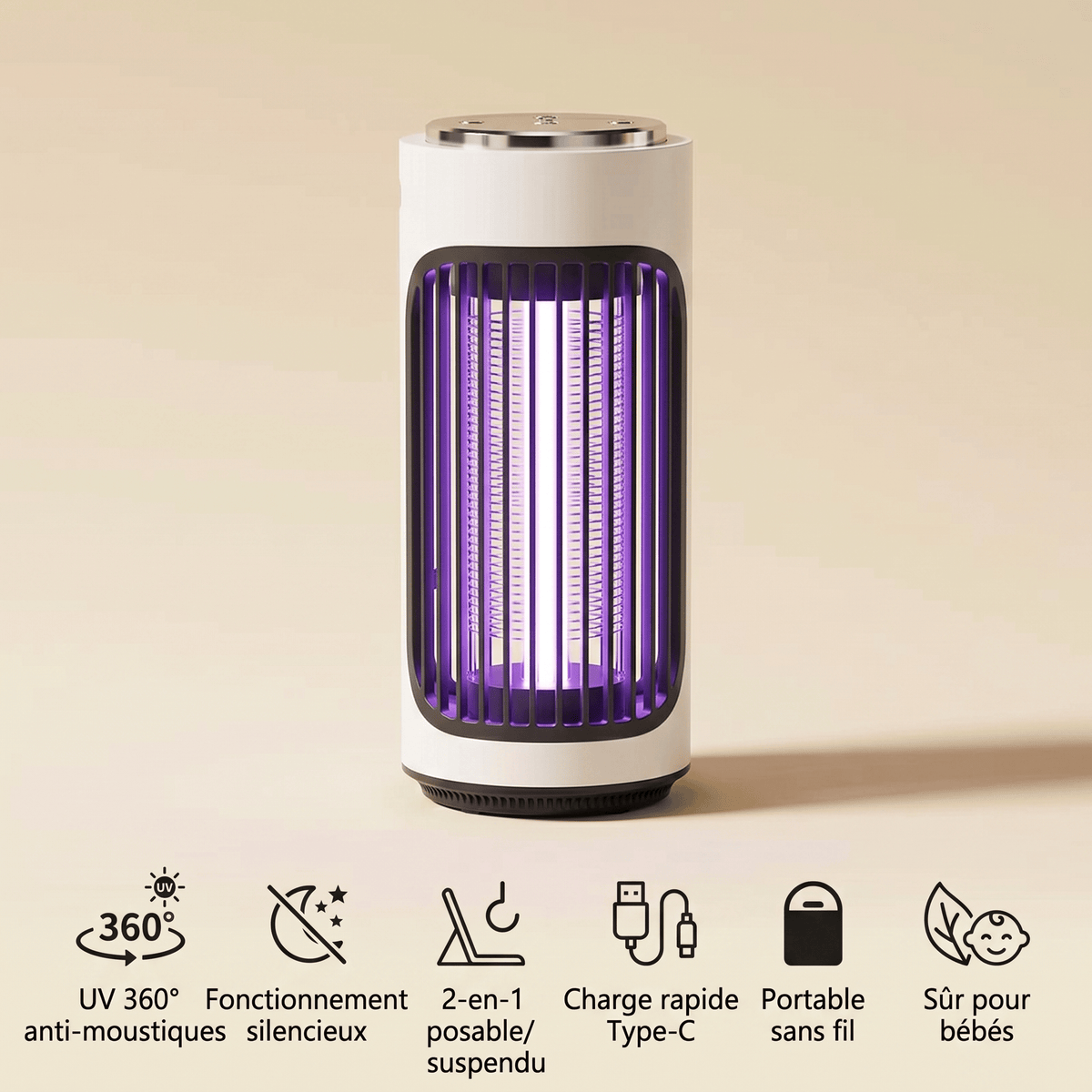 Veilleuse LED anti-moustique rechargeable Les Petites Loupiotes