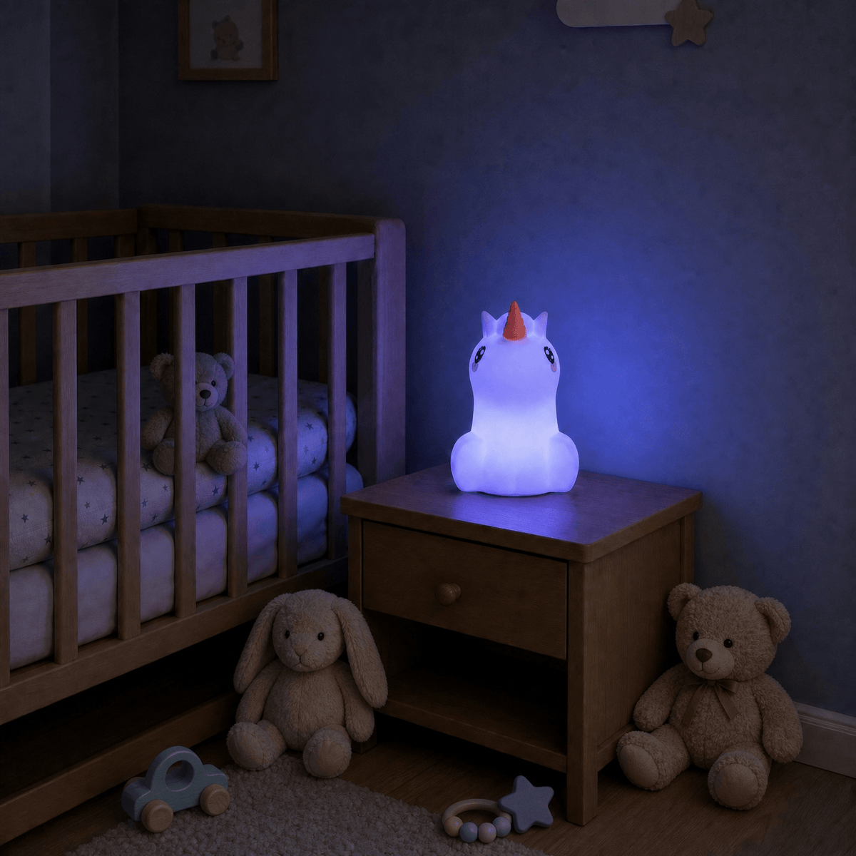 Veilleuse licorne RGB rechargeable LED Les Petites Loupiotes