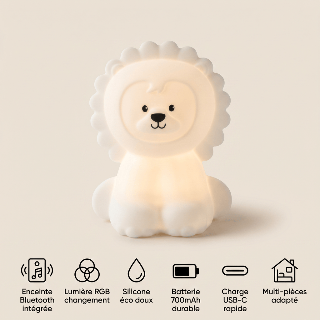 Veilleuse lion enfant rechargeable LED Les Petites Loupiotes
