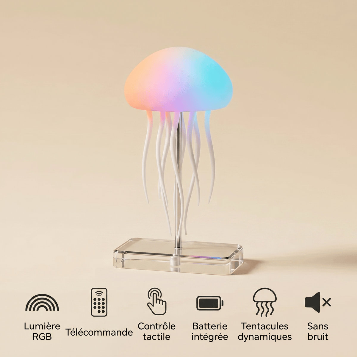 Veilleuse méduse flottante rechargeable Les Petites Loupiotes