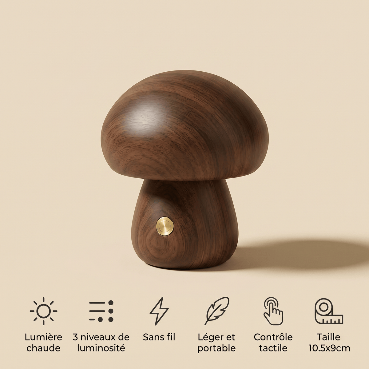 Veilleuse mini champignon rechargeable LED Les Petites Loupiotes