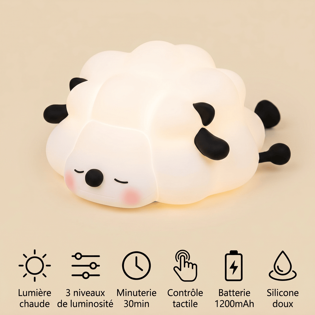 Veilleuse mouton lumineux rechargeable LED Les Petites Loupiotes