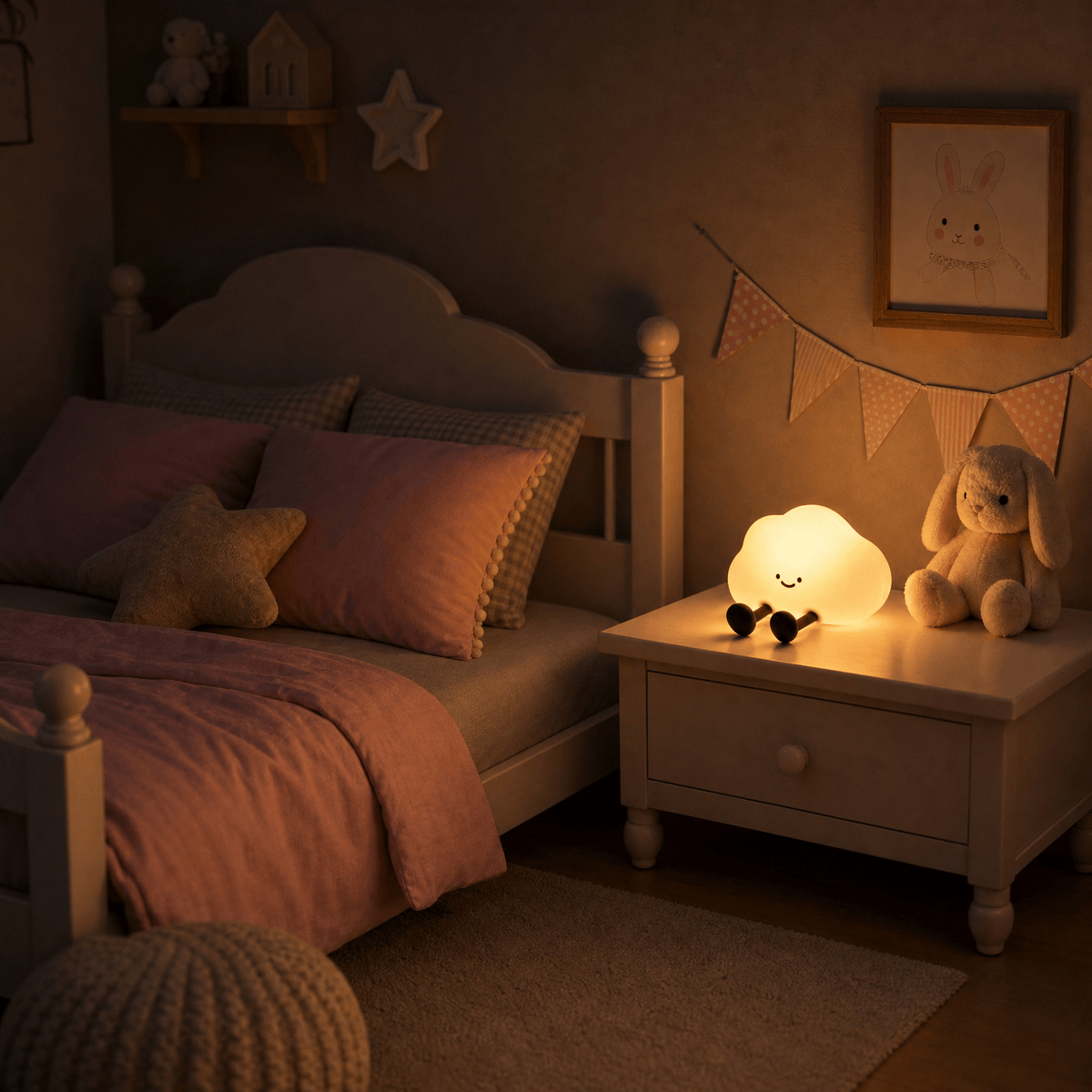 Veilleuse nuage enfant tactile rechargeable LED Les Petites Loupiotes