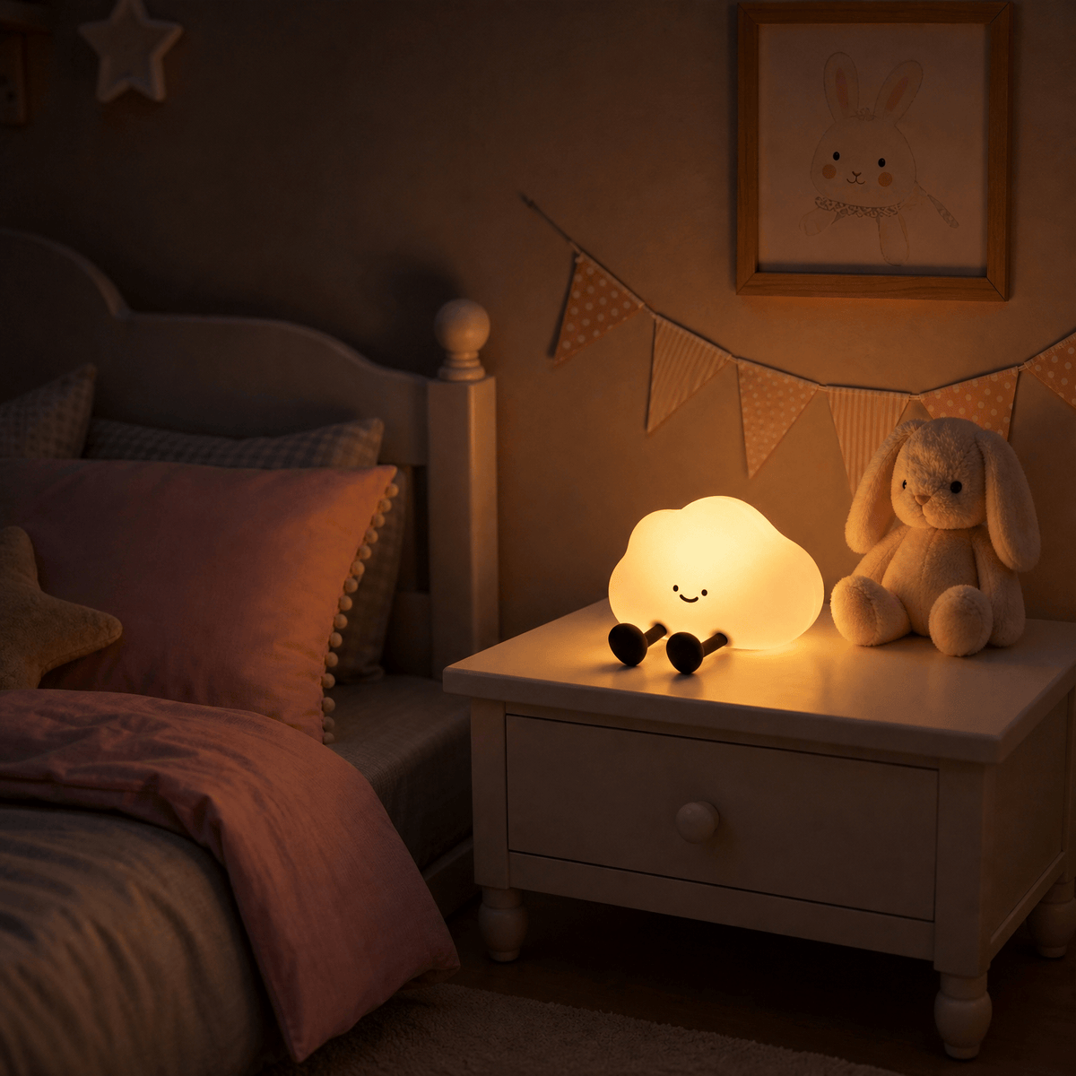Veilleuse nuage enfant tactile rechargeable LED Les Petites Loupiotes