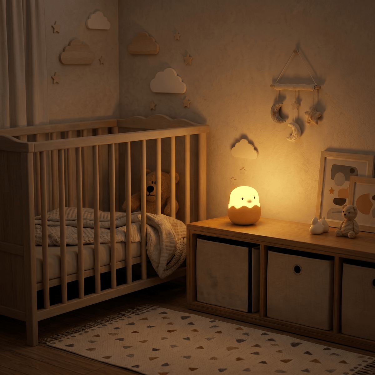 Veilleuse œuf poussin rechargeable Les Petites Loupiotes