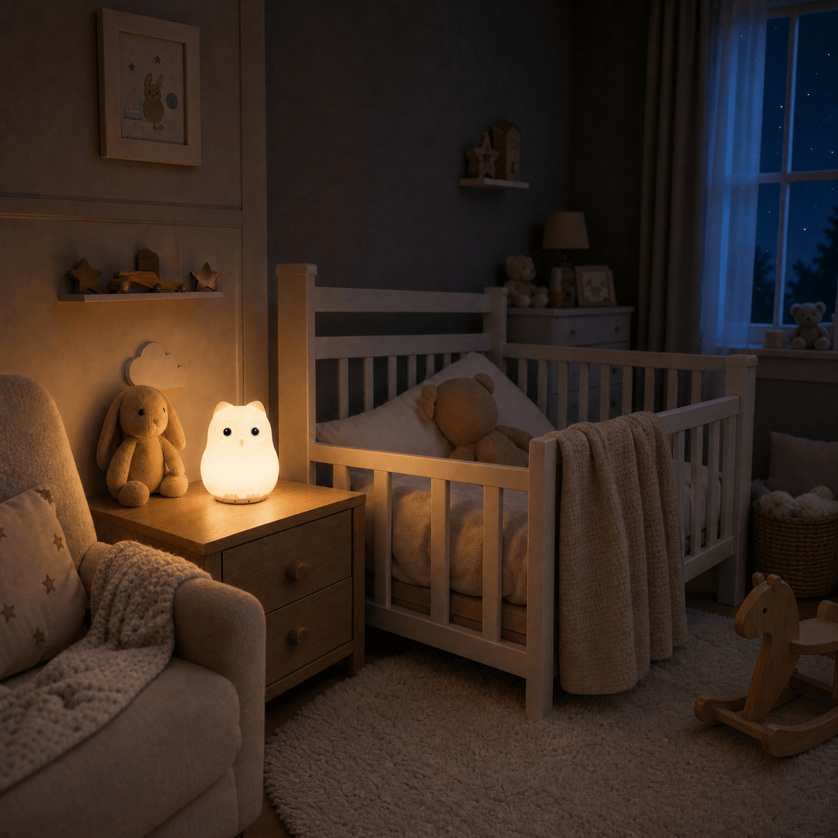 Veilleuse oiseau bébé rechargeable LED Les Petites Loupiotes