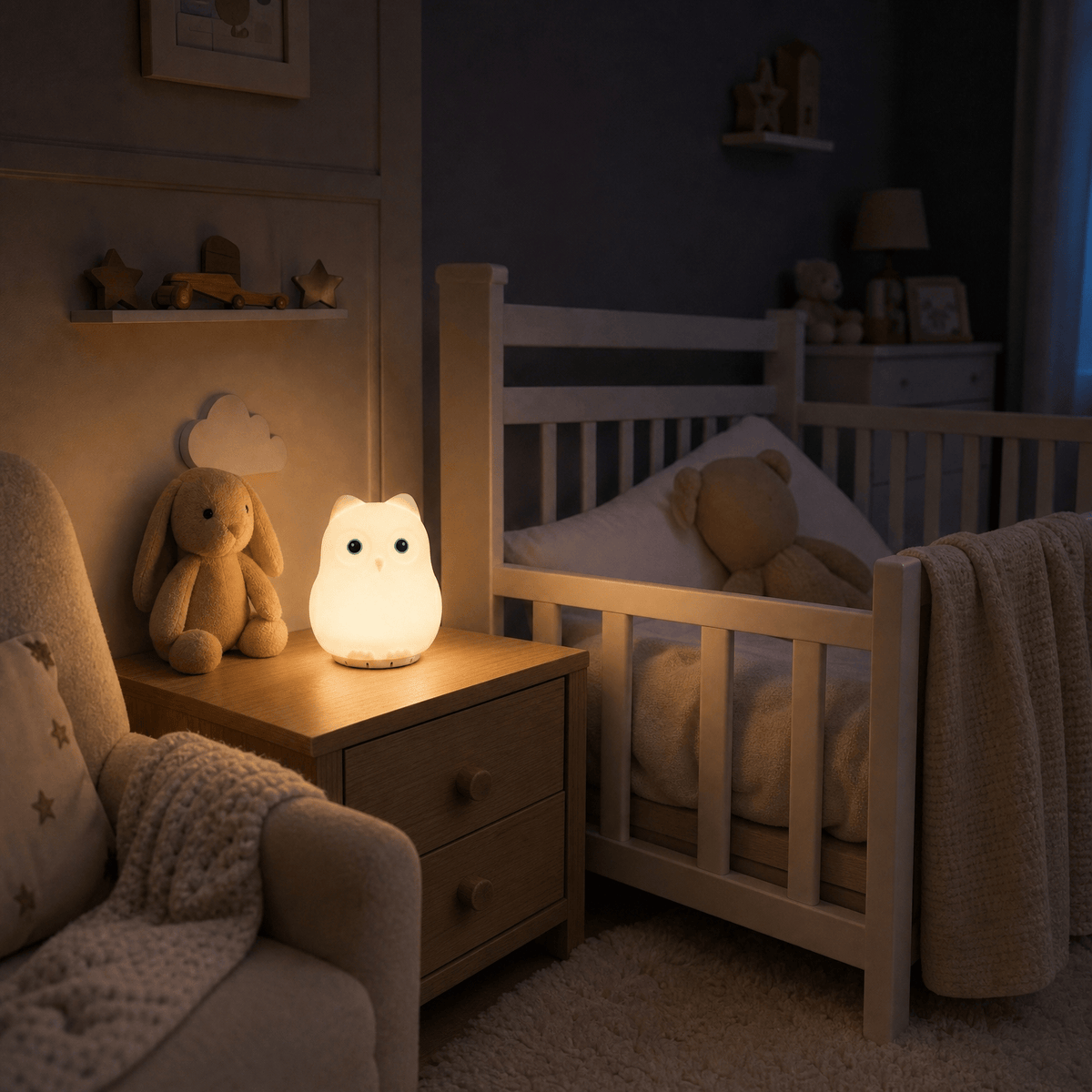 Veilleuse oiseau bébé rechargeable LED Les Petites Loupiotes
