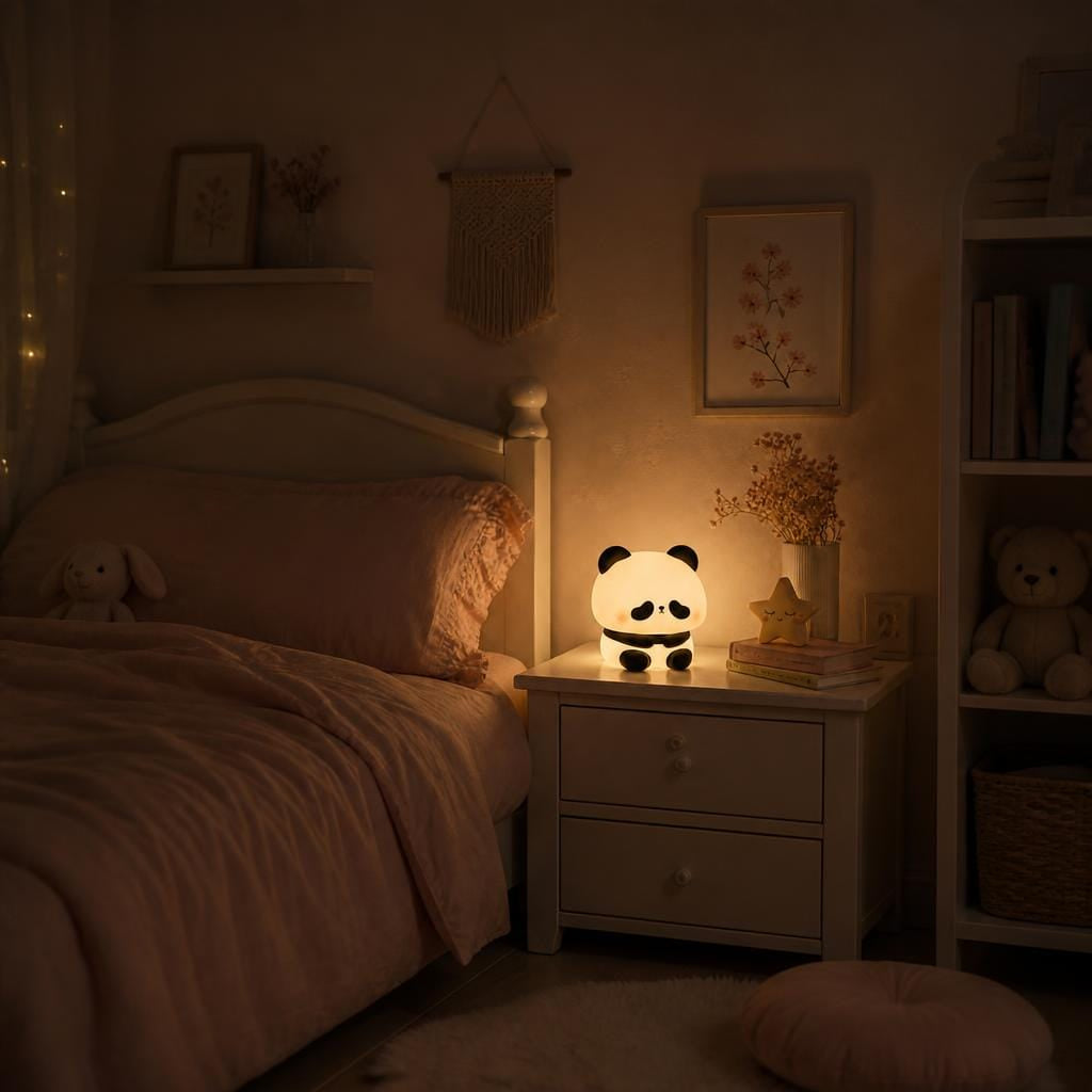 Veilleuse panda LED en silicone rechargeable Les Petites Loupiotes