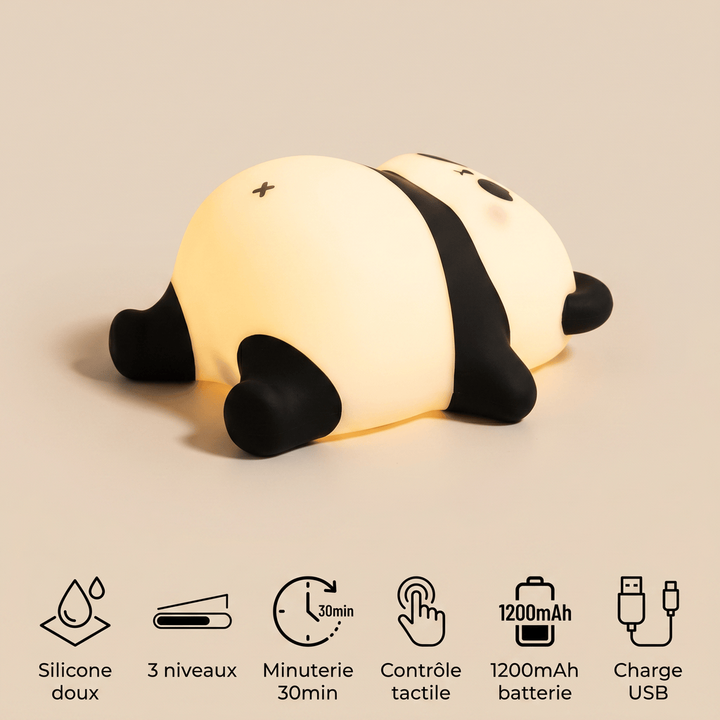 Veilleuse panda lumineux rechargeable LED Les Petites Loupiotes