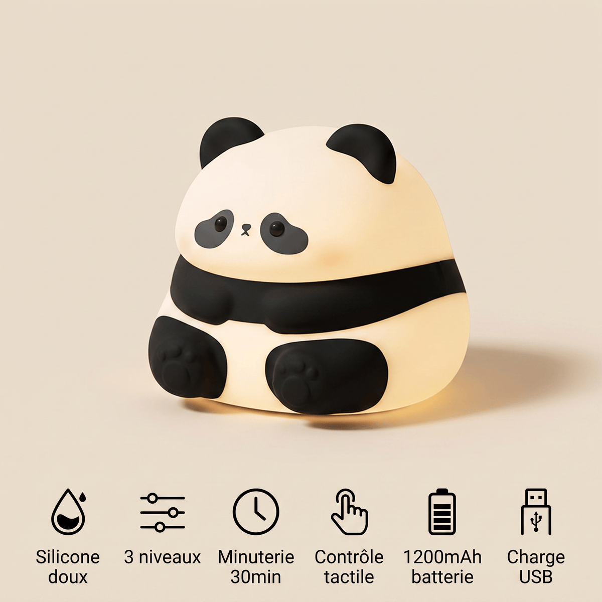 Veilleuse panda rechargeable Les Petites Loupiotes