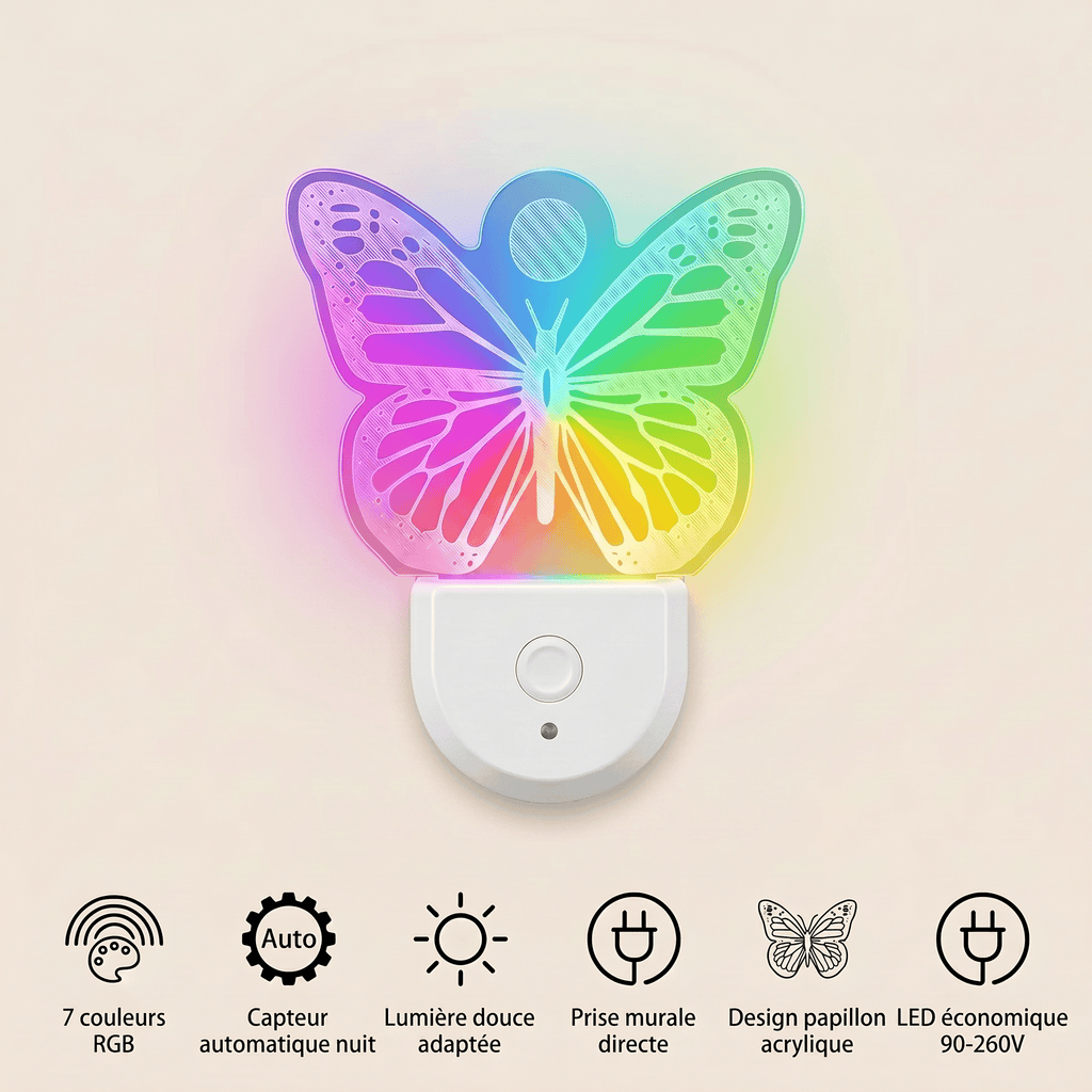 Veilleuse papillon bébé LED Les Petites Loupiotes