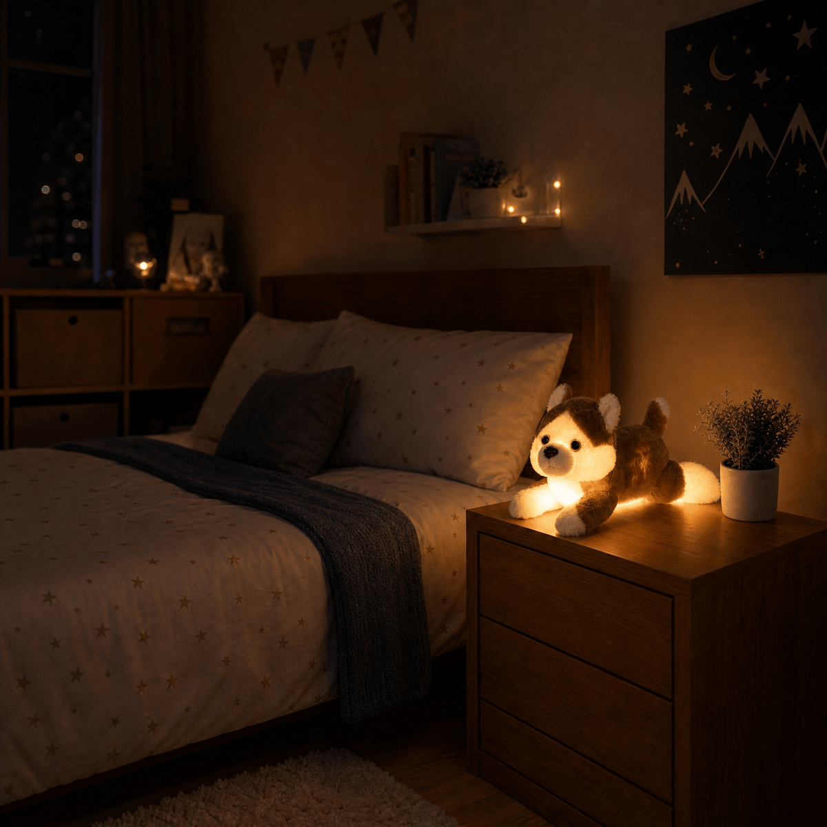 Veilleuse peluche lumineuse chien Les Petites Loupiotes