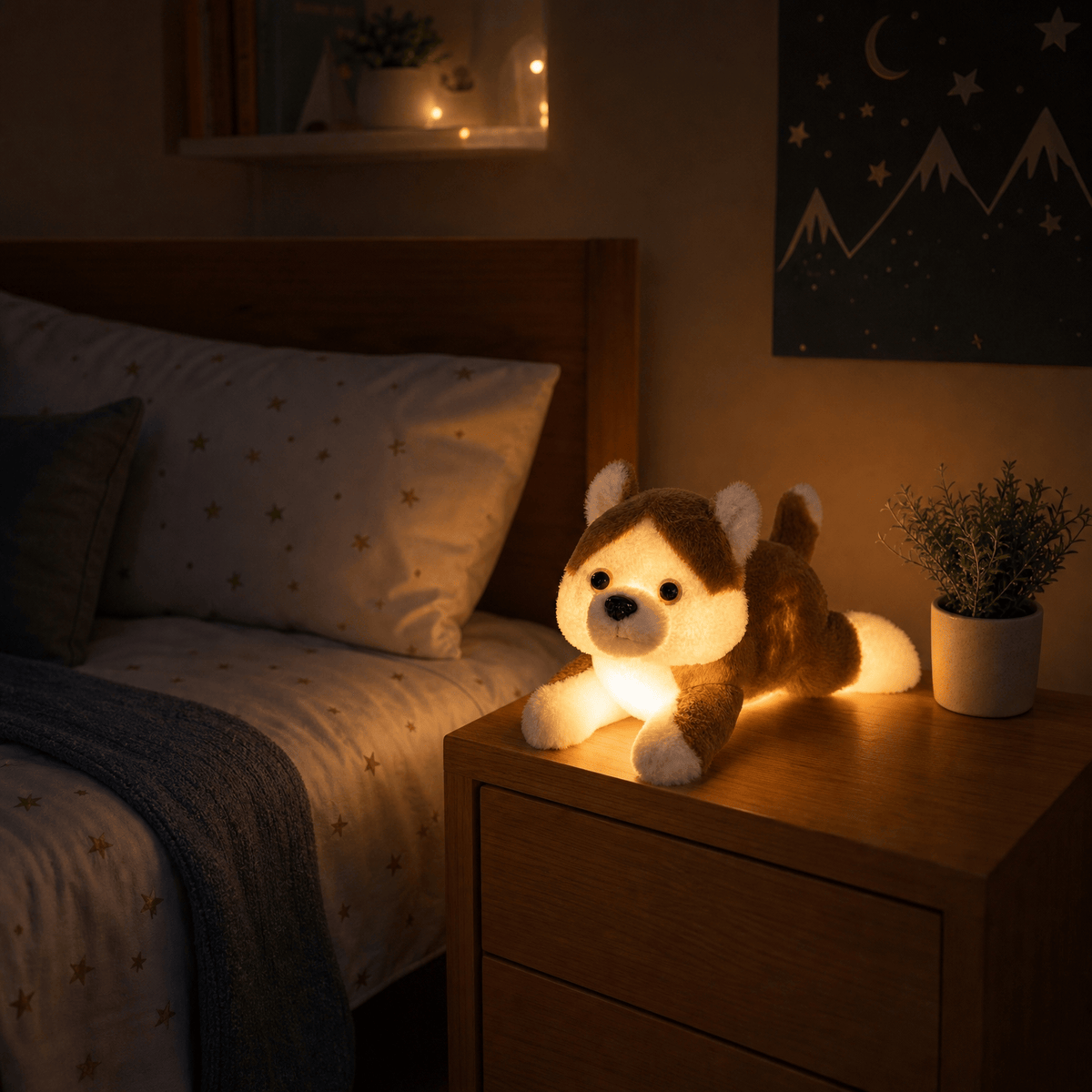Veilleuse peluche lumineuse chien Les Petites Loupiotes