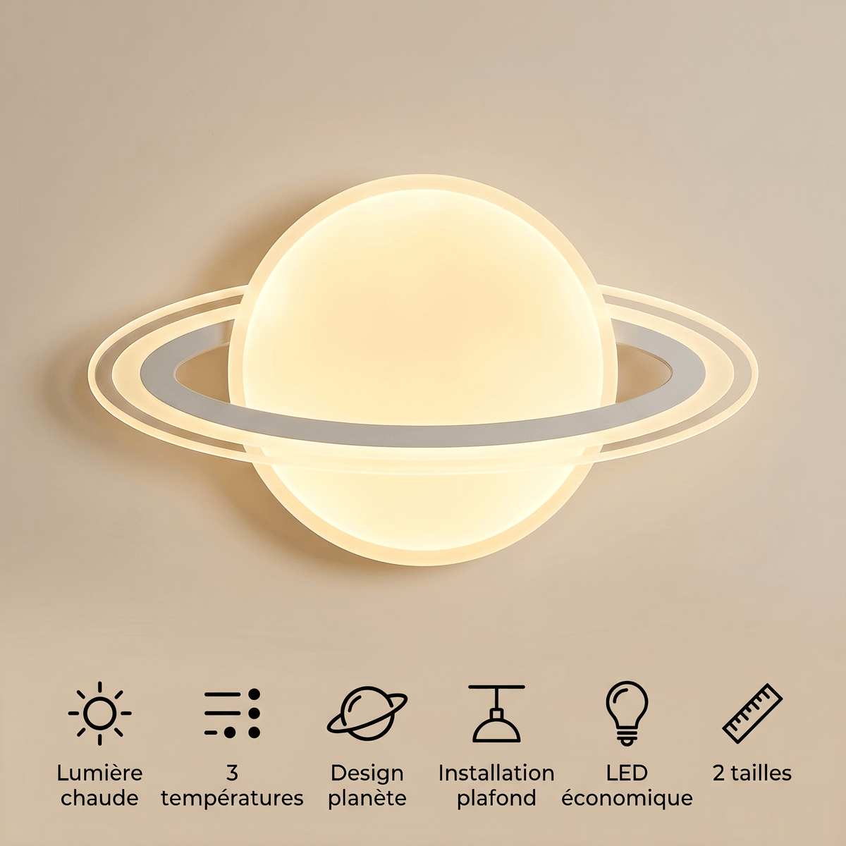 Veilleuse plafond planète LED Les Petites Loupiotes