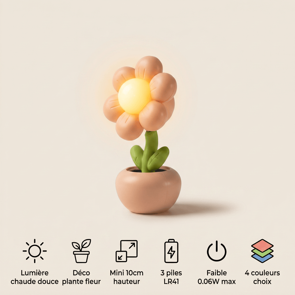 Veilleuse pot de fleur LED Les Petites Loupiotes