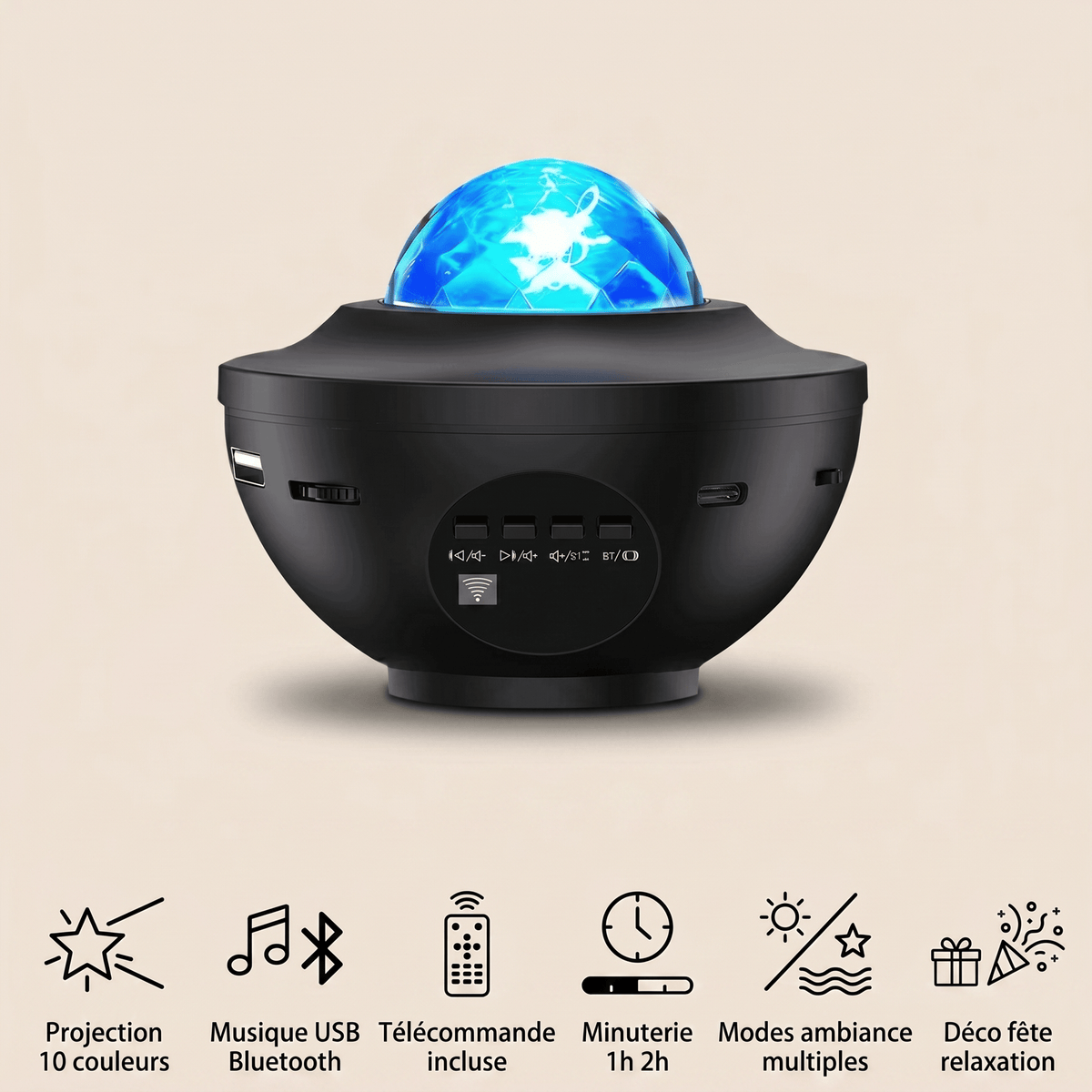 Veilleuse projecteur galaxie 360 Les Petites Loupiotes