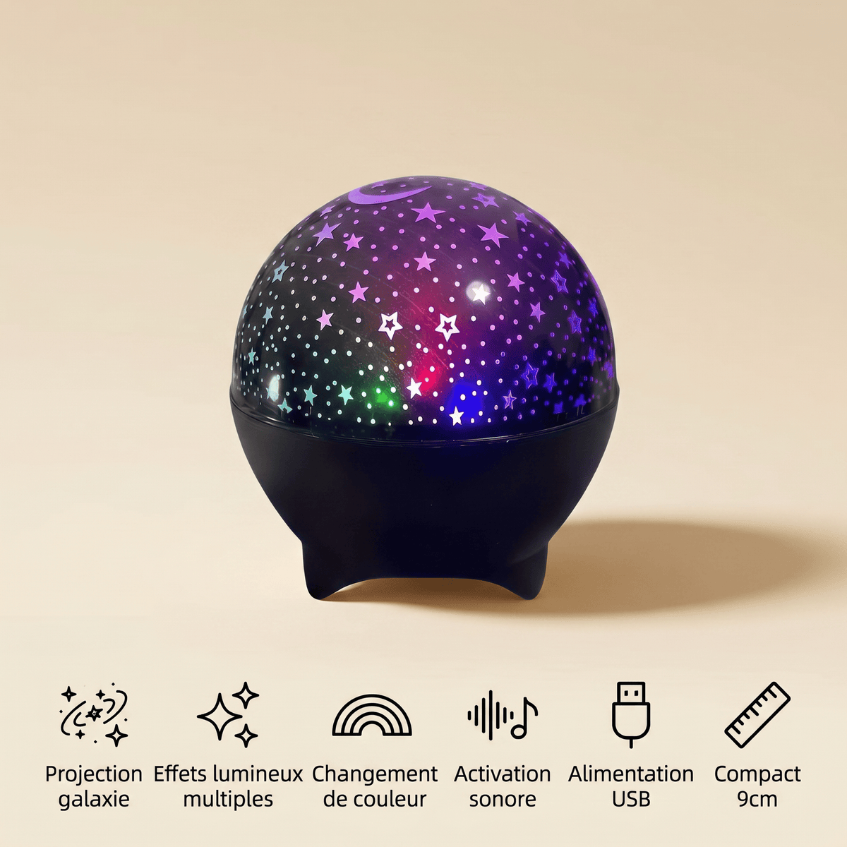 Veilleuse projecteur galaxie rechargeable LED Les Petites Loupiotes