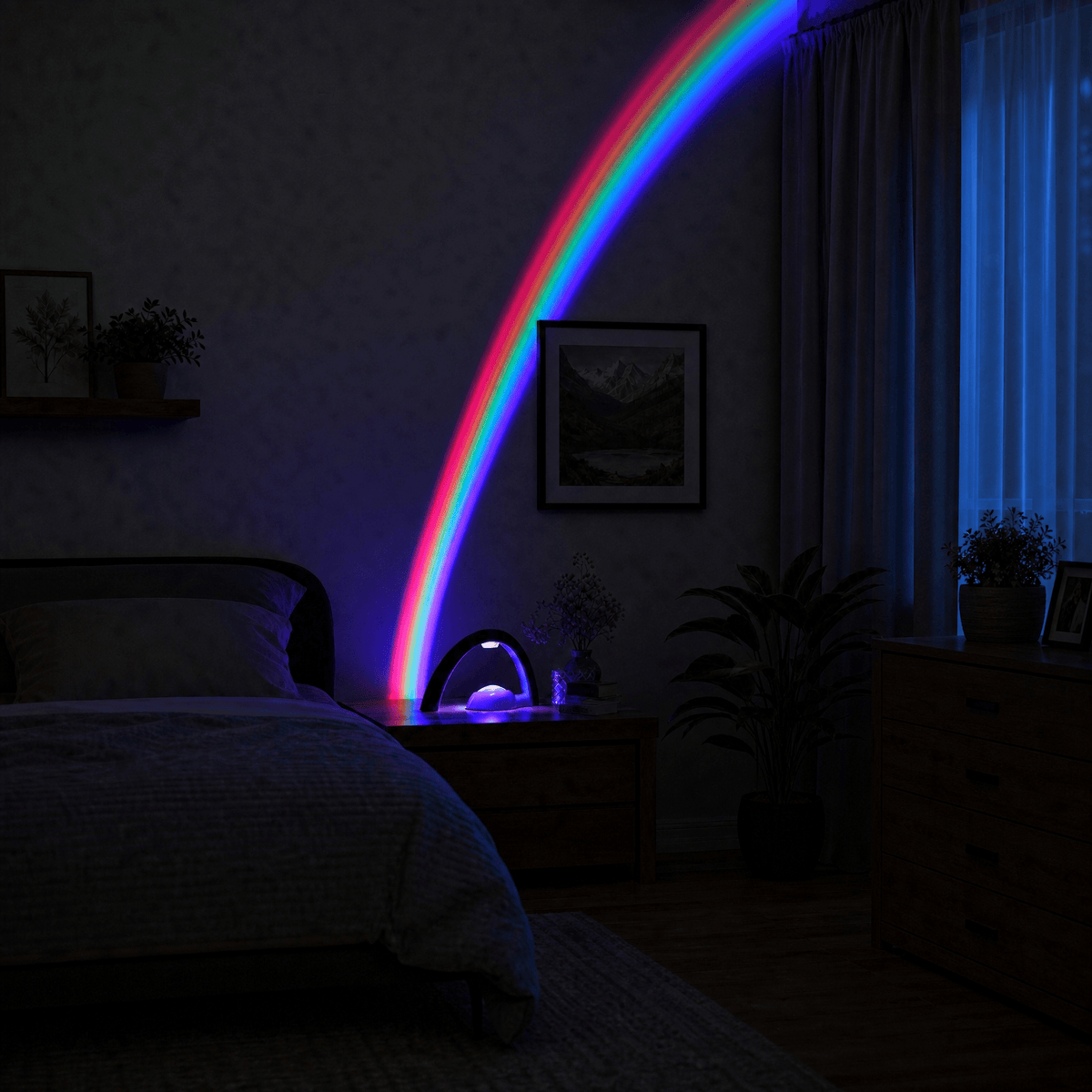 Veilleuse projecteur LED arc-en-ciel Les Petites Loupiotes