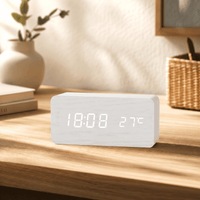 Veilleuse réveil bois rechargeable Les Petites Loupiotes