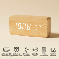 Veilleuse réveil bois rechargeable Les Petites Loupiotes