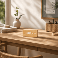 Veilleuse réveil bois rechargeable Les Petites Loupiotes
