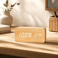 Veilleuse réveil bois rechargeable Les Petites Loupiotes