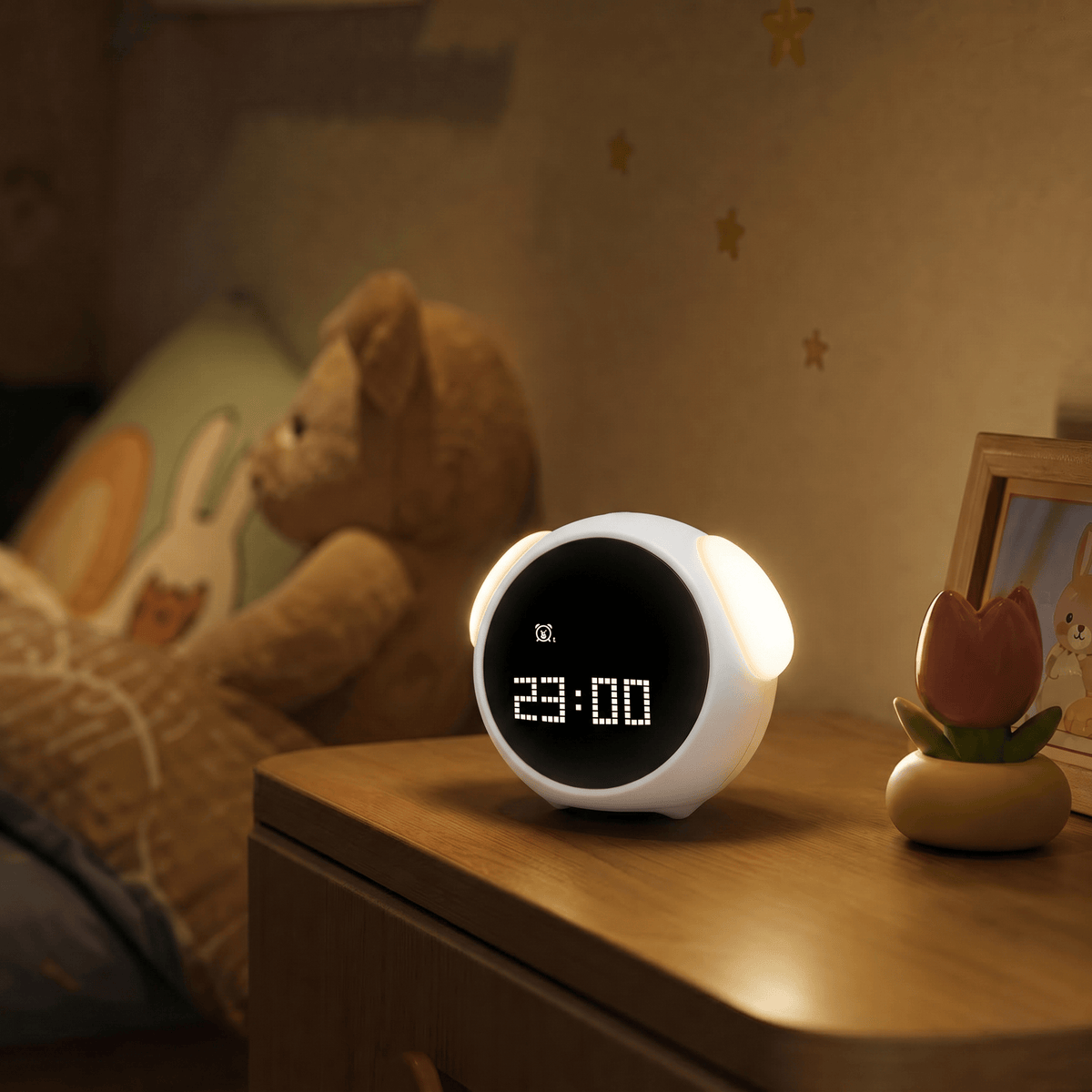 Veilleuse réveil digital rechargeable Les Petites Loupiotes