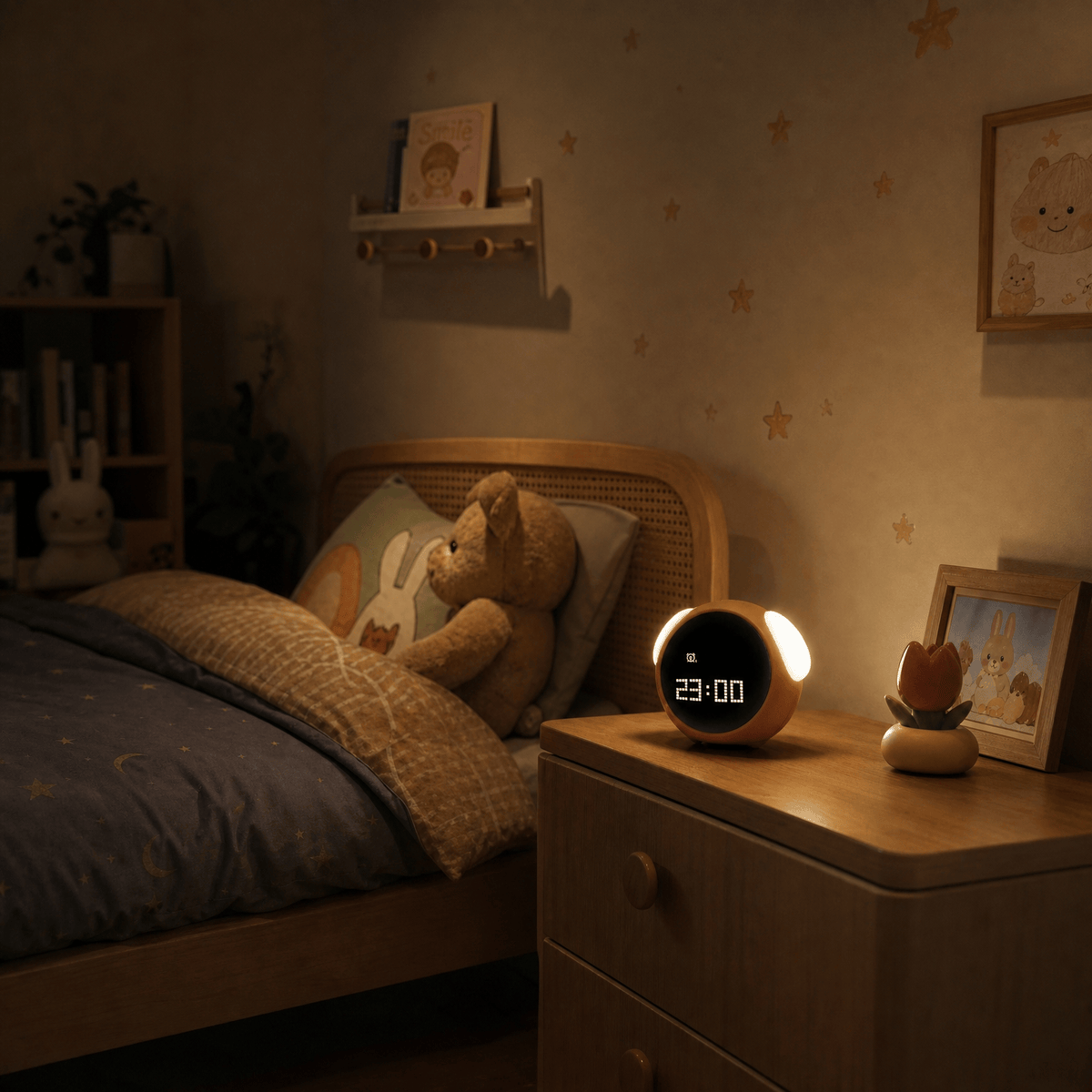 Veilleuse réveil digital rechargeable Les Petites Loupiotes