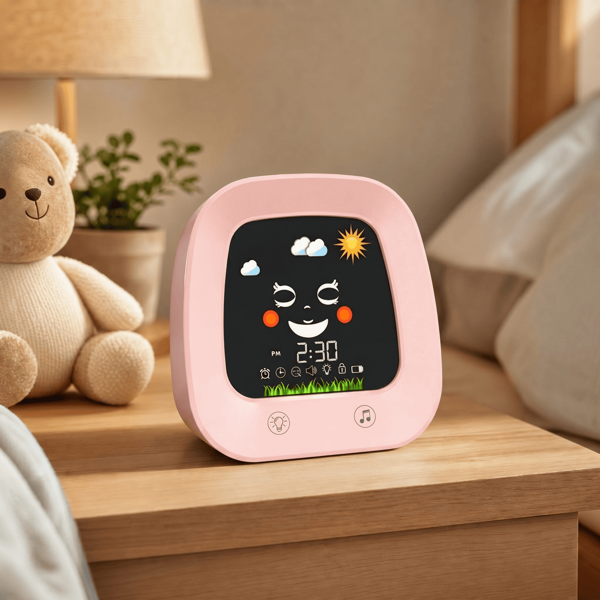 Veilleuse réveil enfant éducatif rechargeable Les Petites Loupiotes