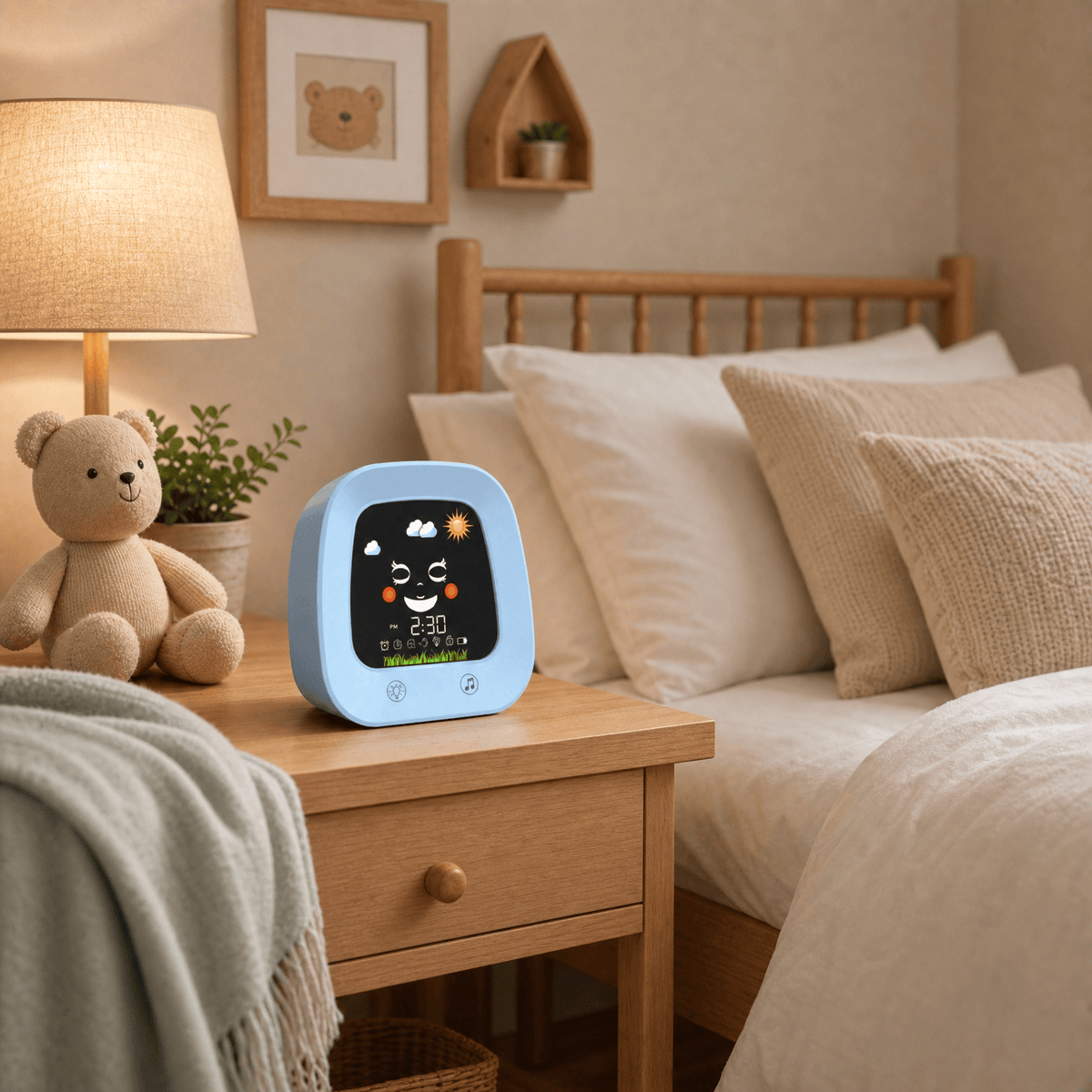 Veilleuse réveil enfant éducatif rechargeable Les Petites Loupiotes