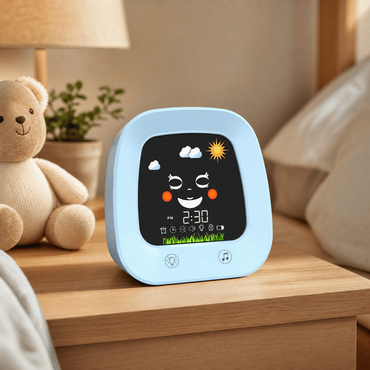 Veilleuse réveil enfant éducatif rechargeable Les Petites Loupiotes