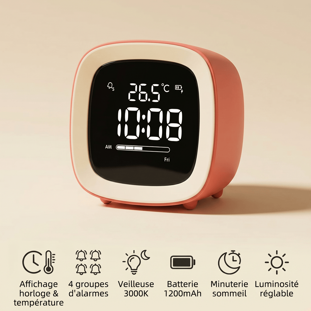Veilleuse réveil enfant rechargeable Les Petites Loupiotes