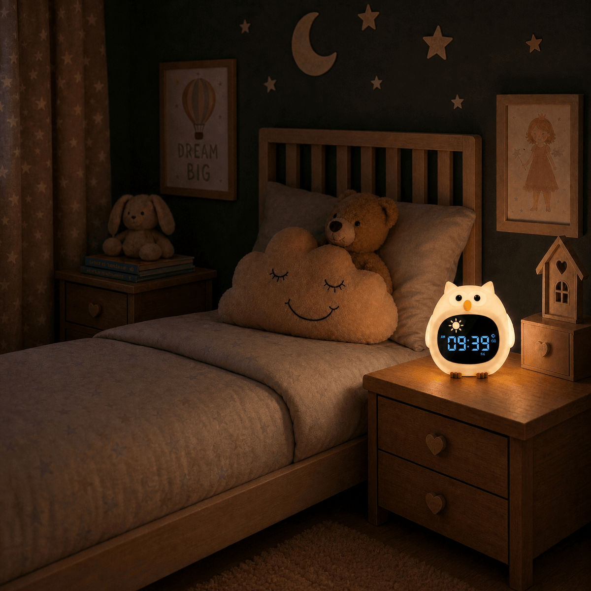 Veilleuse réveil hibou Les Petites Loupiotes