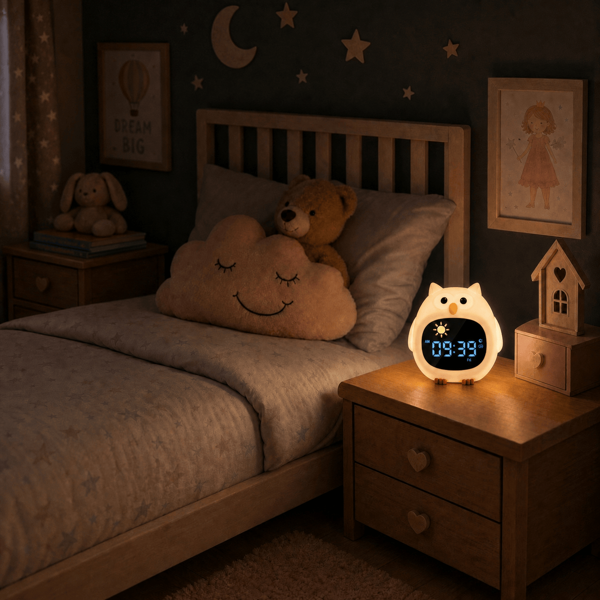Veilleuse réveil hibou Les Petites Loupiotes
