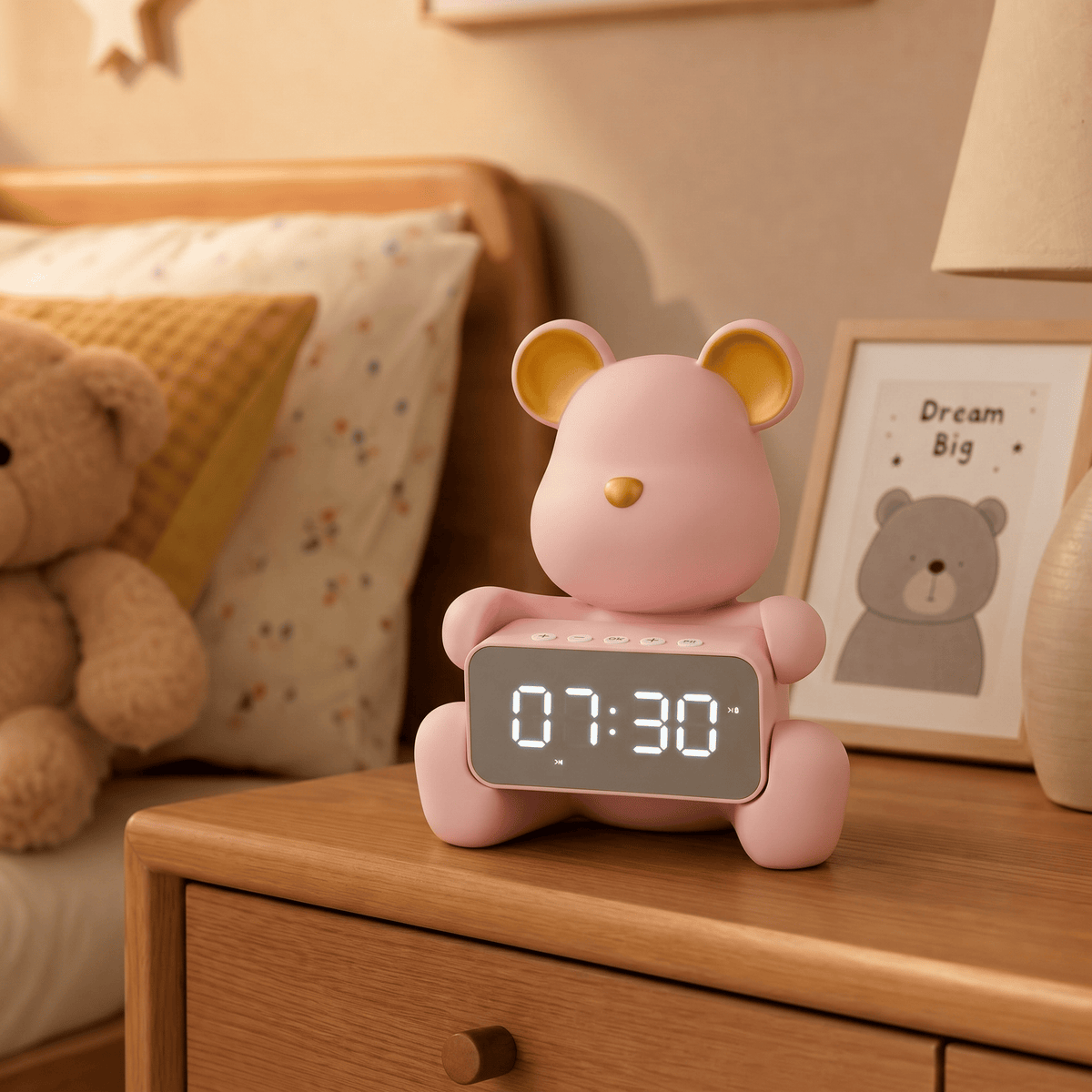 Veilleuse réveil horloge ours enfant Les Petites Loupiotes