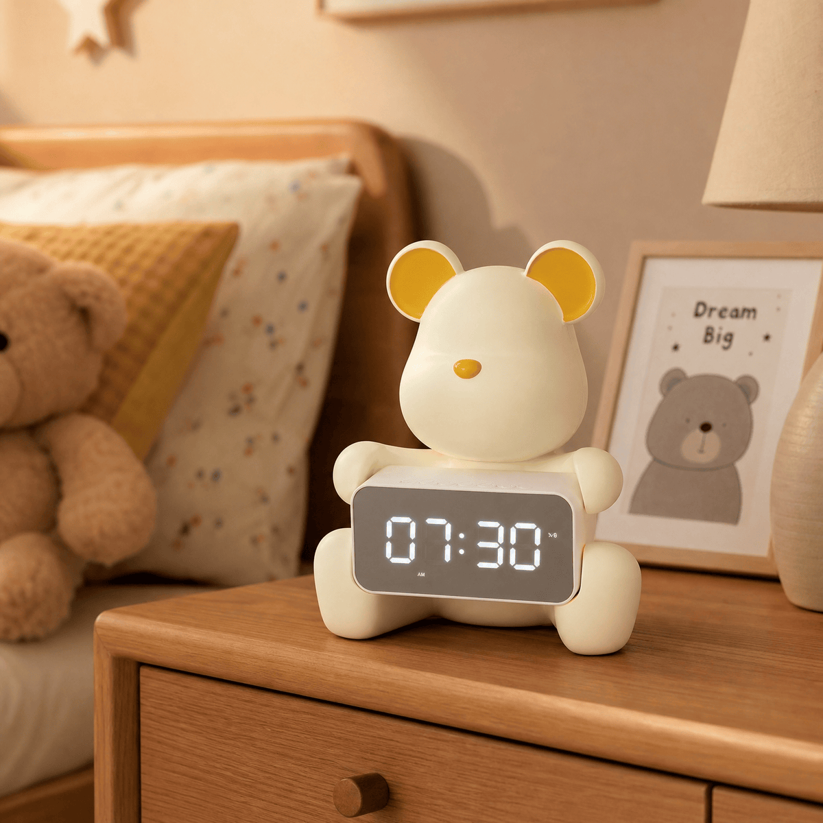 Veilleuse réveil horloge ours enfant Les Petites Loupiotes
