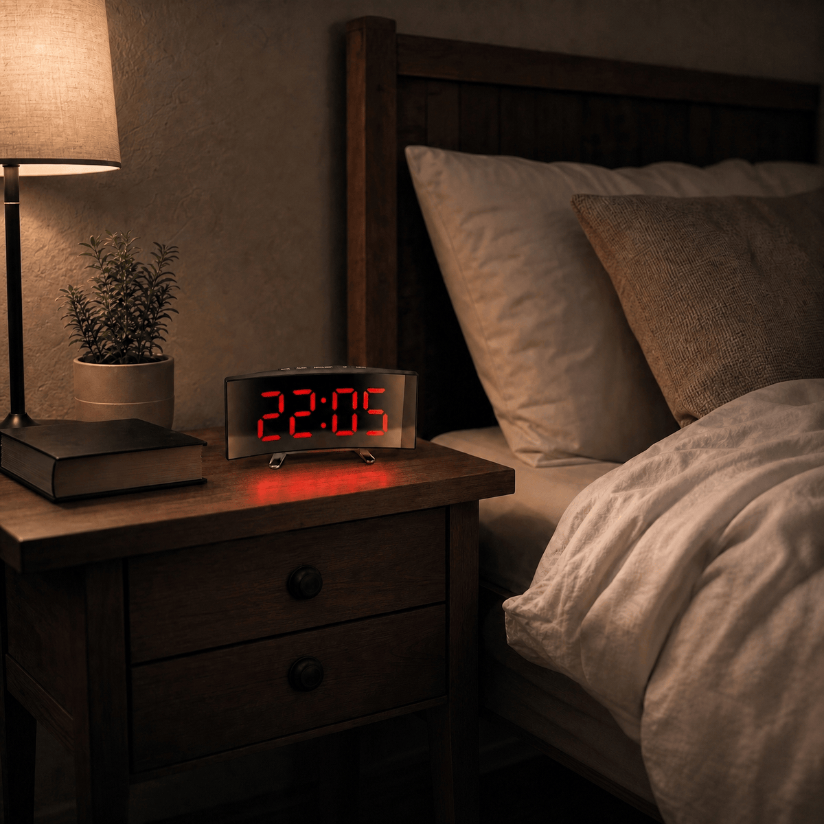 Veilleuse réveil miroir LED rechargeable Les Petites Loupiotes