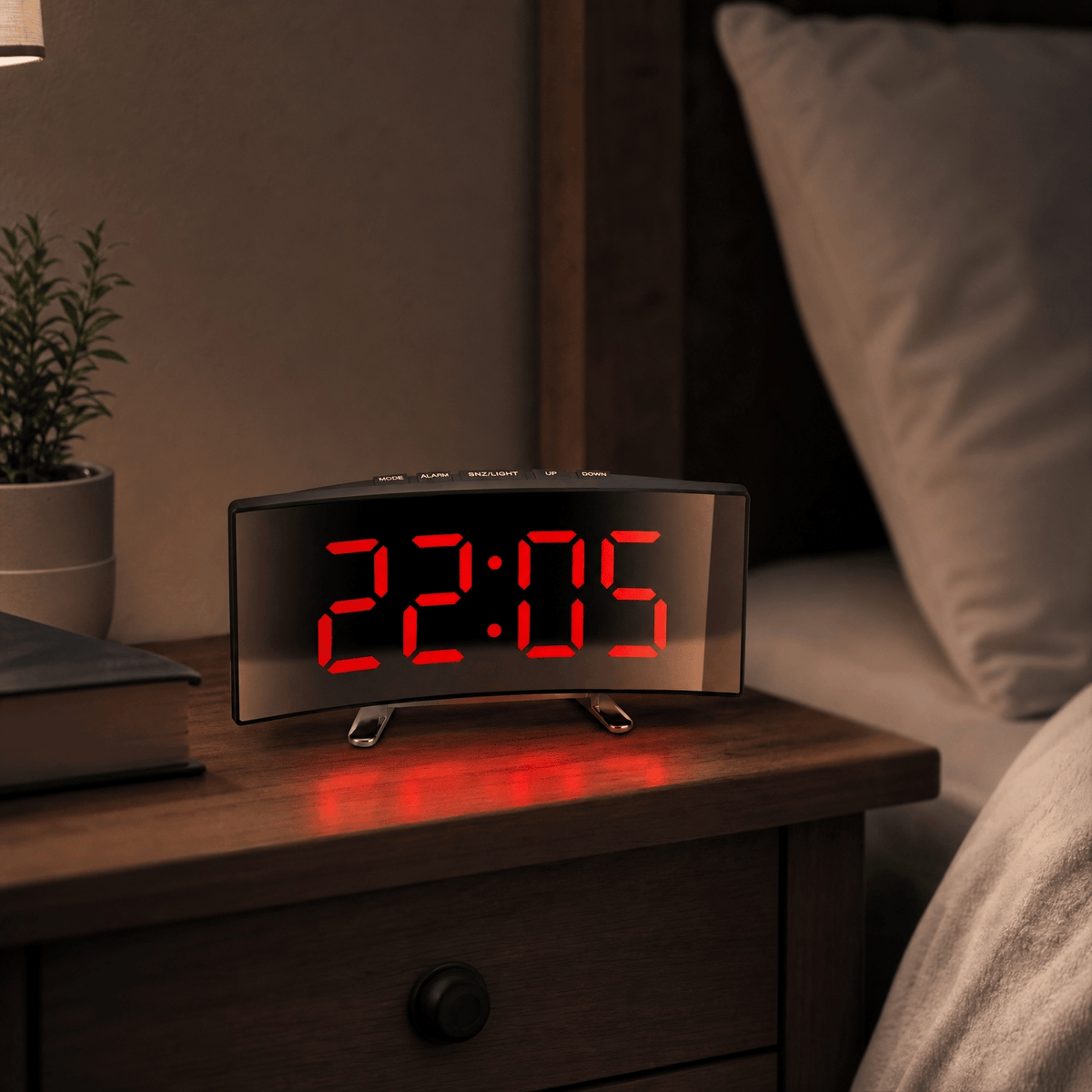 Veilleuse réveil miroir LED rechargeable Les Petites Loupiotes