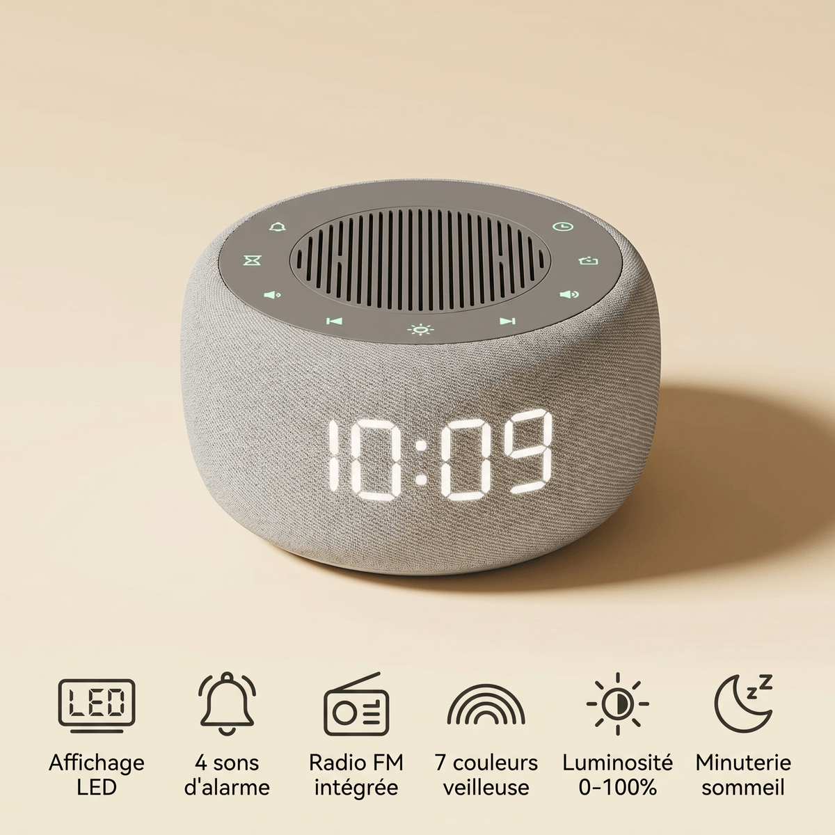 Veilleuse réveil radio rechargeable Les Petites Loupiotes