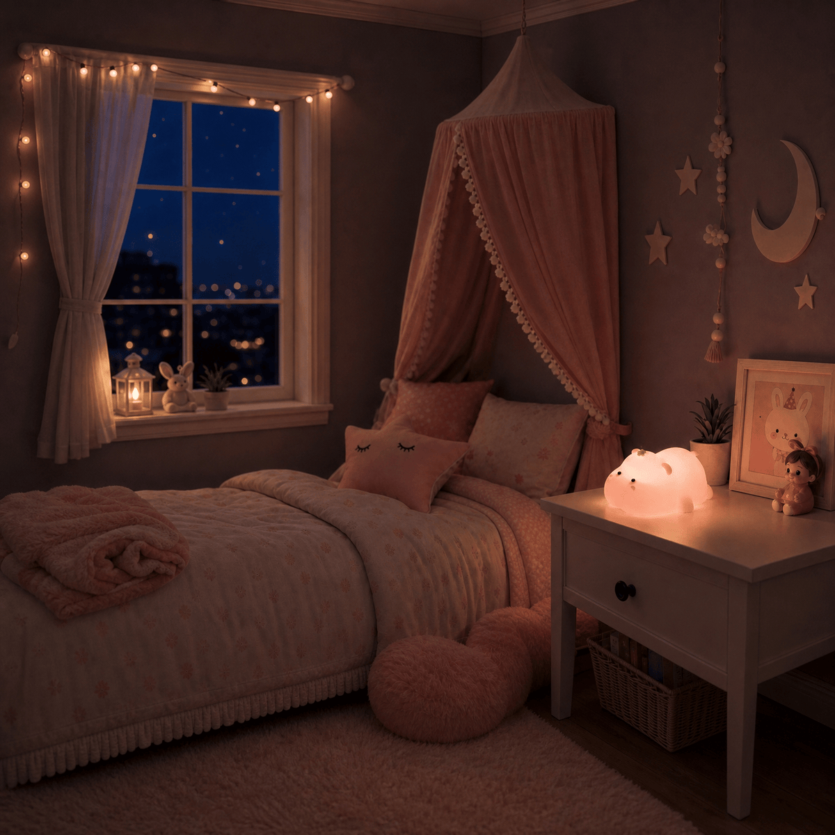 Veilleuse souple cochon rose LED Les Petites Loupiotes