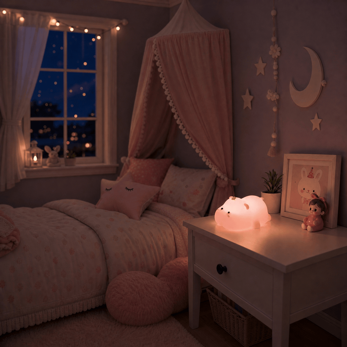 Veilleuse souple cochon rose LED Les Petites Loupiotes