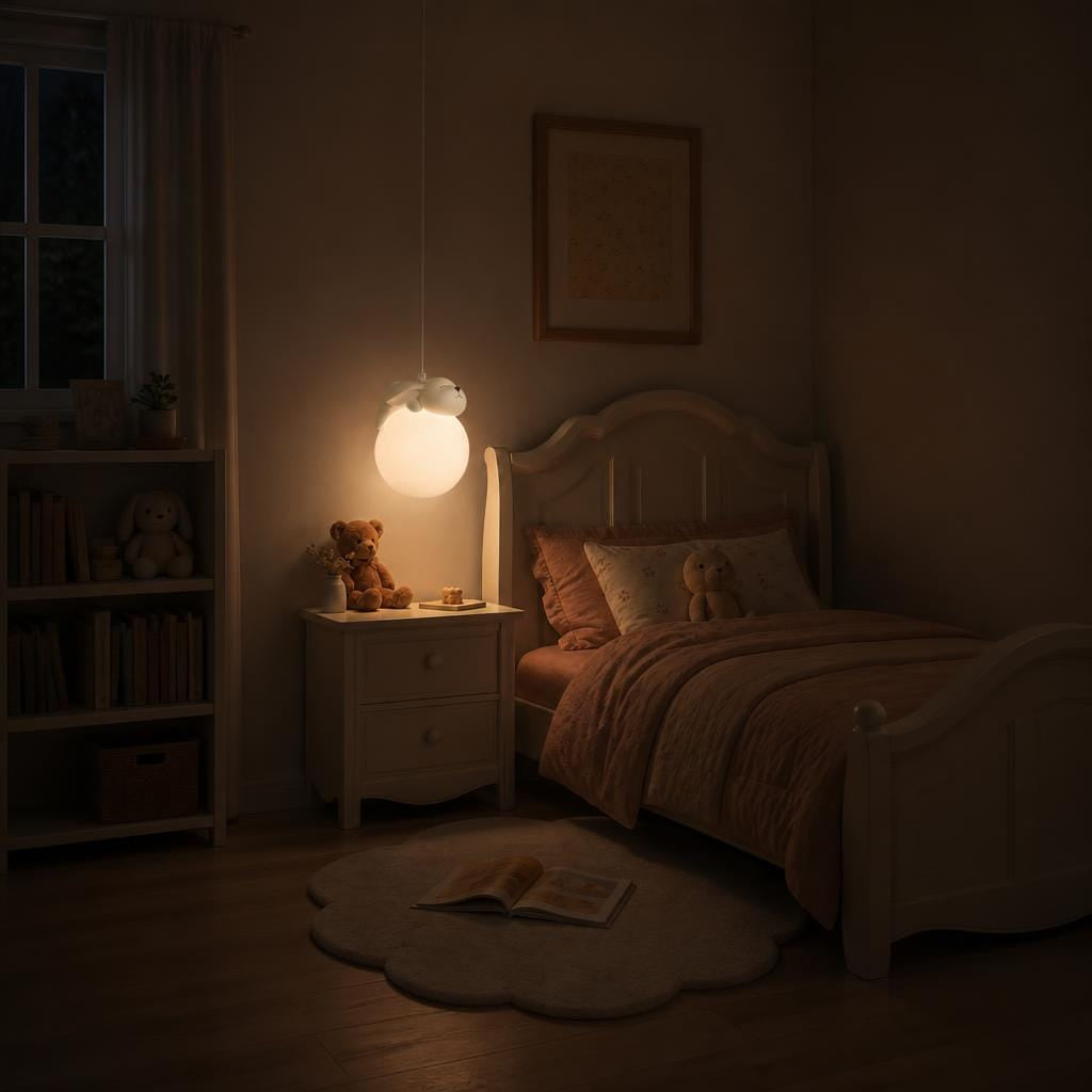 Veilleuse suspension lapin chambre bébé LED Les Petites Loupiotes