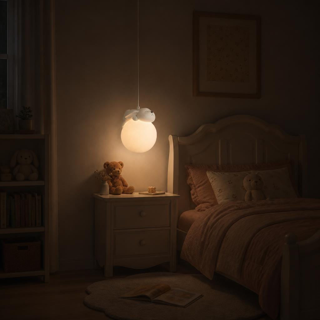 Veilleuse suspension lapin chambre bébé LED Les Petites Loupiotes